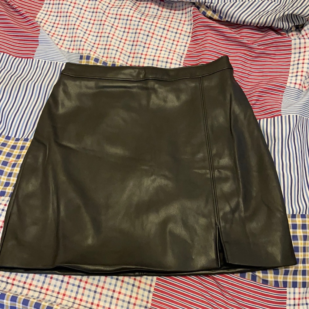 Hollister leather skirt